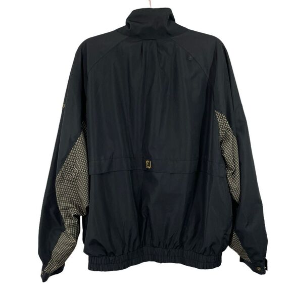 FootJoy DryJoys Golf Wind and Rain Jacket Men's LARGE Black Outerwear Athletic - Picture 2 of 10
